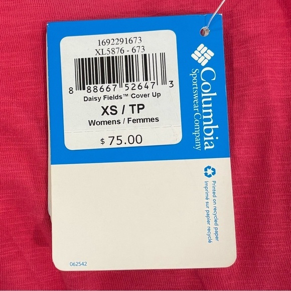 NWT Columbia Women's Daisy Fields Cover Up In Tie Dye Pink Size XS - Picture 5 of 6